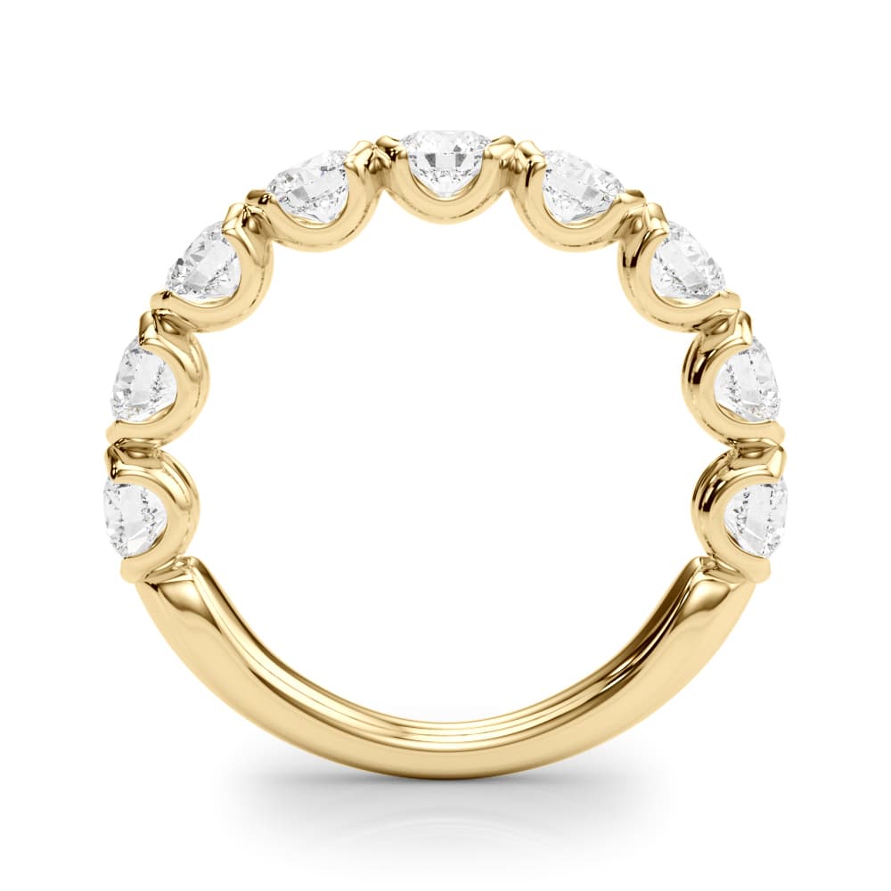 Bar Set Wedding Band (1.8 ct. tw.), Side view in yellow gold