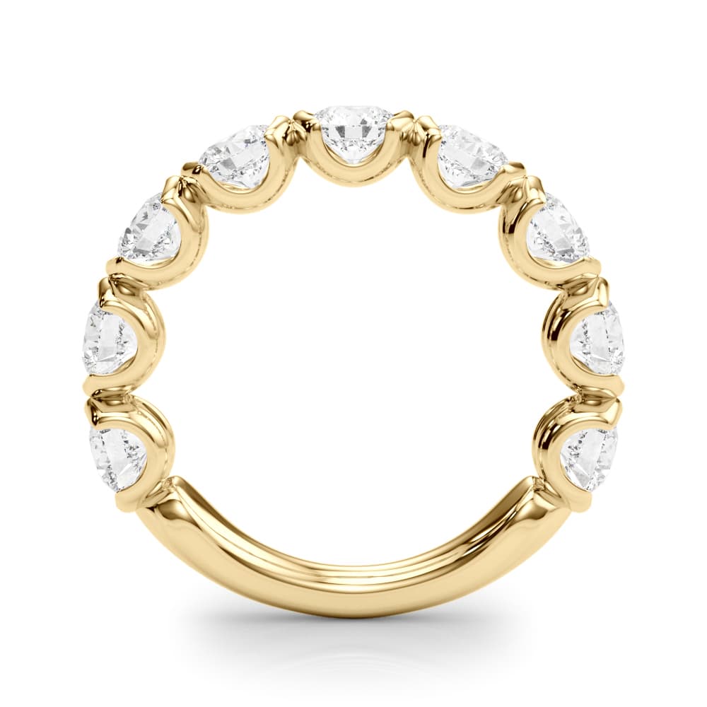 Bar Set Wedding Band (2.7 ct. tw.), Side view in yellow gold