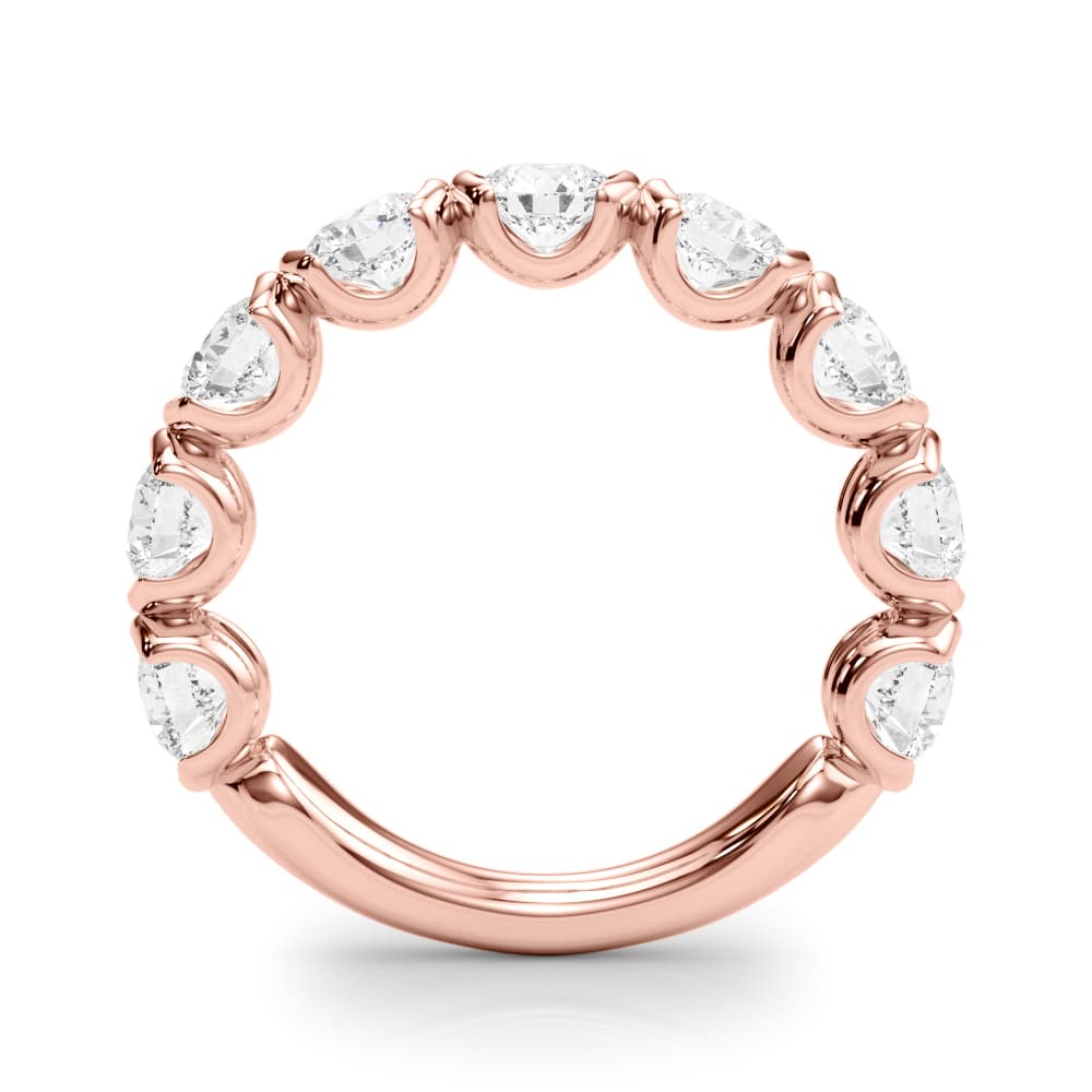 Bar Set Wedding Band (2.7 ct. tw.), Side view in rose gold