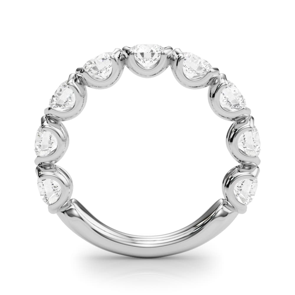 Bar Set Wedding Band (2.7 ct. tw.), Side view in white gold or platinum