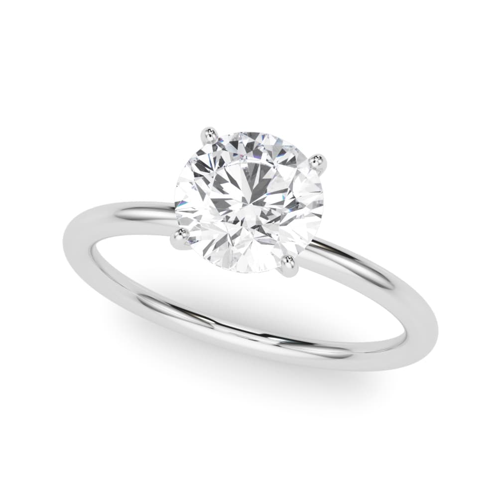 Hidden Halo Engagement Ring, Round — style 51159 in 10k White Gold