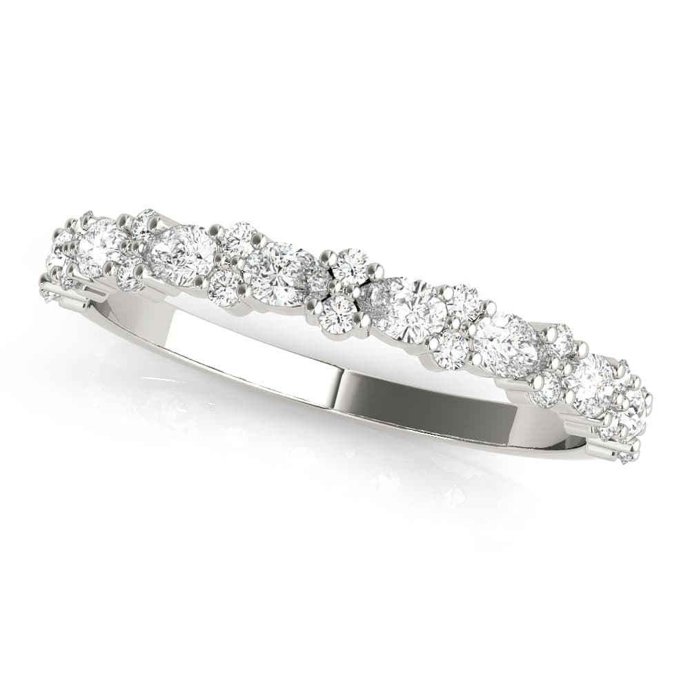 Alternating Pear & Cluster Round Band — View 1