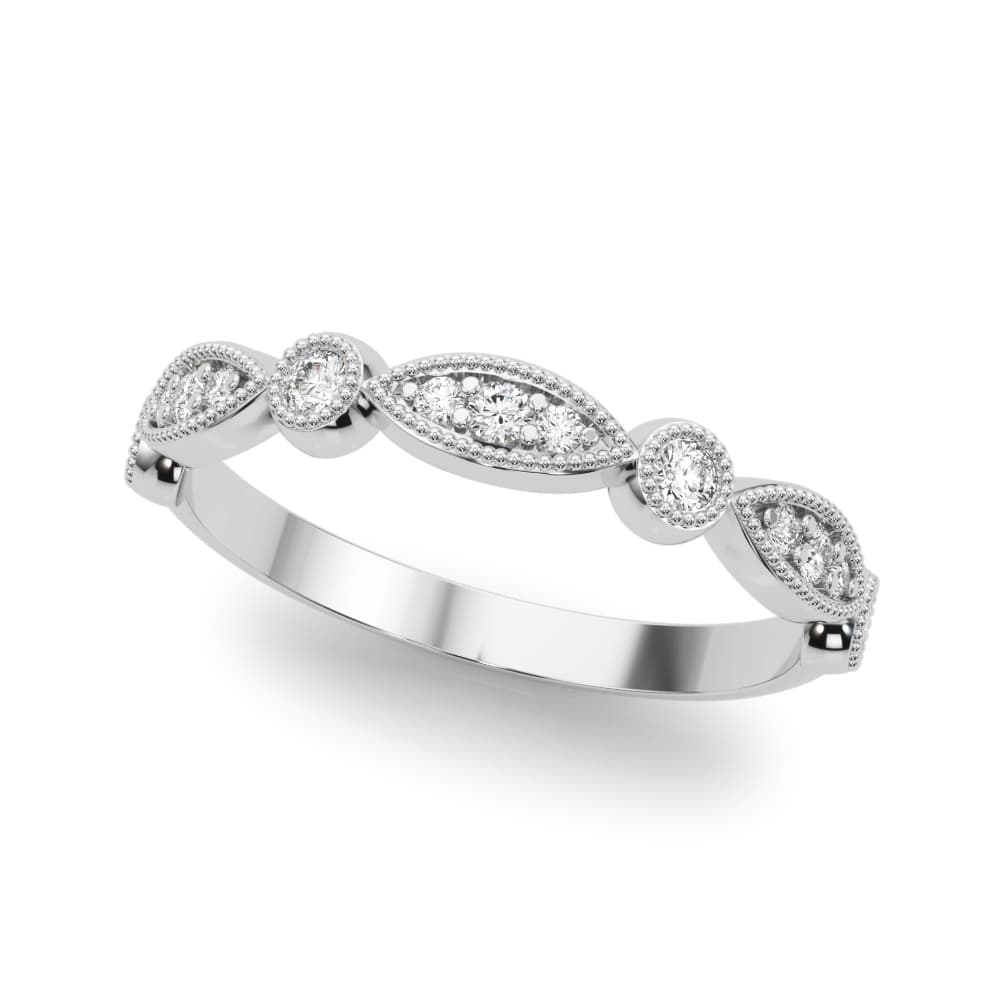 Vintage Inspired Milgrain Wedding Band — View 1