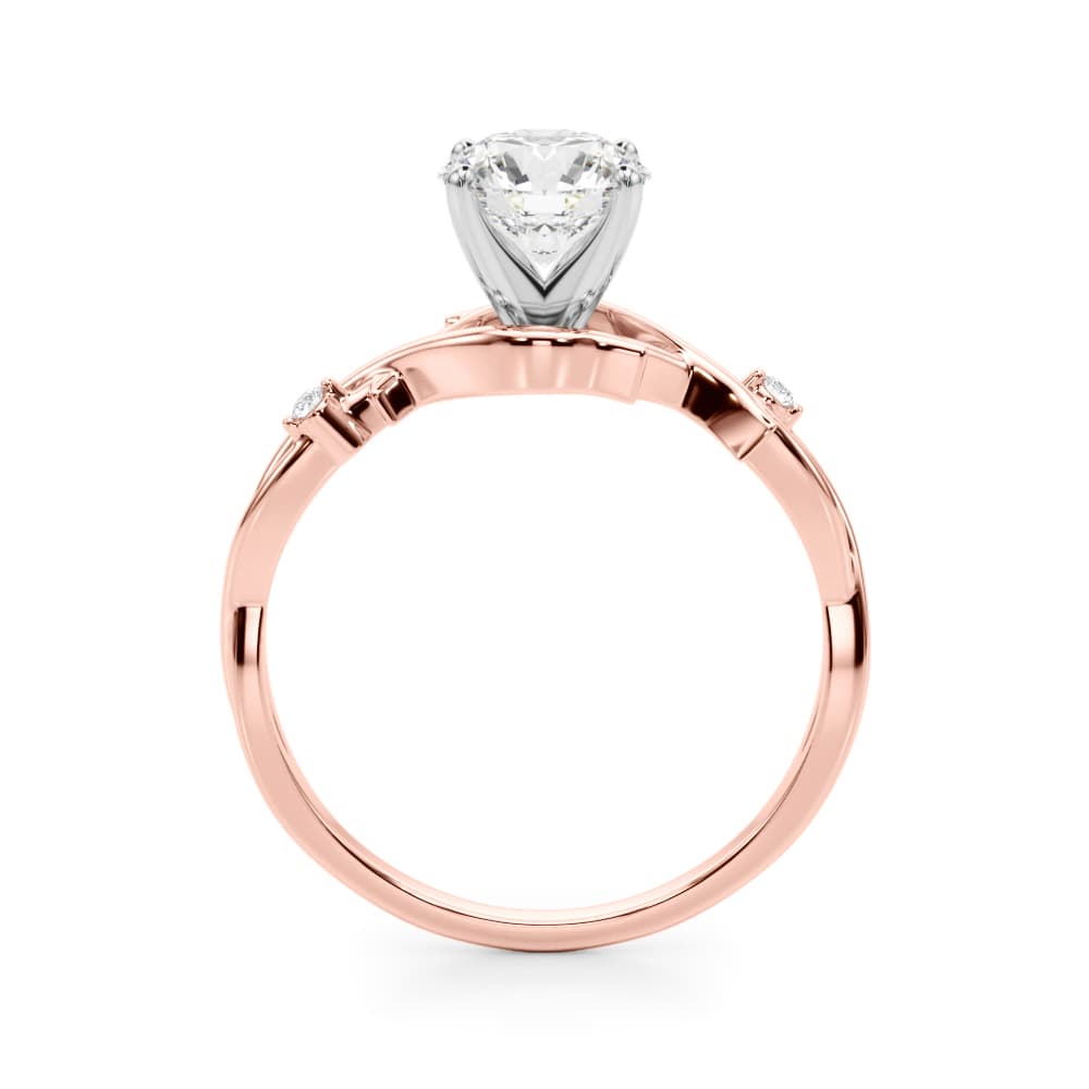 Nature-Inspired Thorn Vine Engagement Ring, style 51169, Side view in rose gold