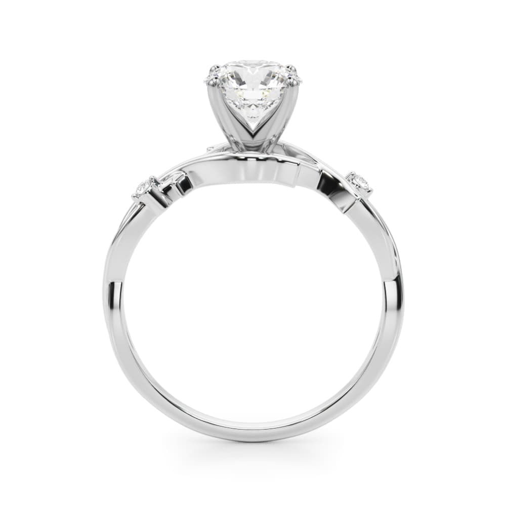 Nature-Inspired Thorn Vine Engagement Ring, style 51169, Side view in white gold or platinum