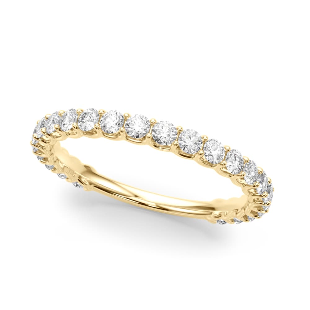 3/4 Eternity Wedding Band (0.72 ct. tw.), On hand view in yellow gold