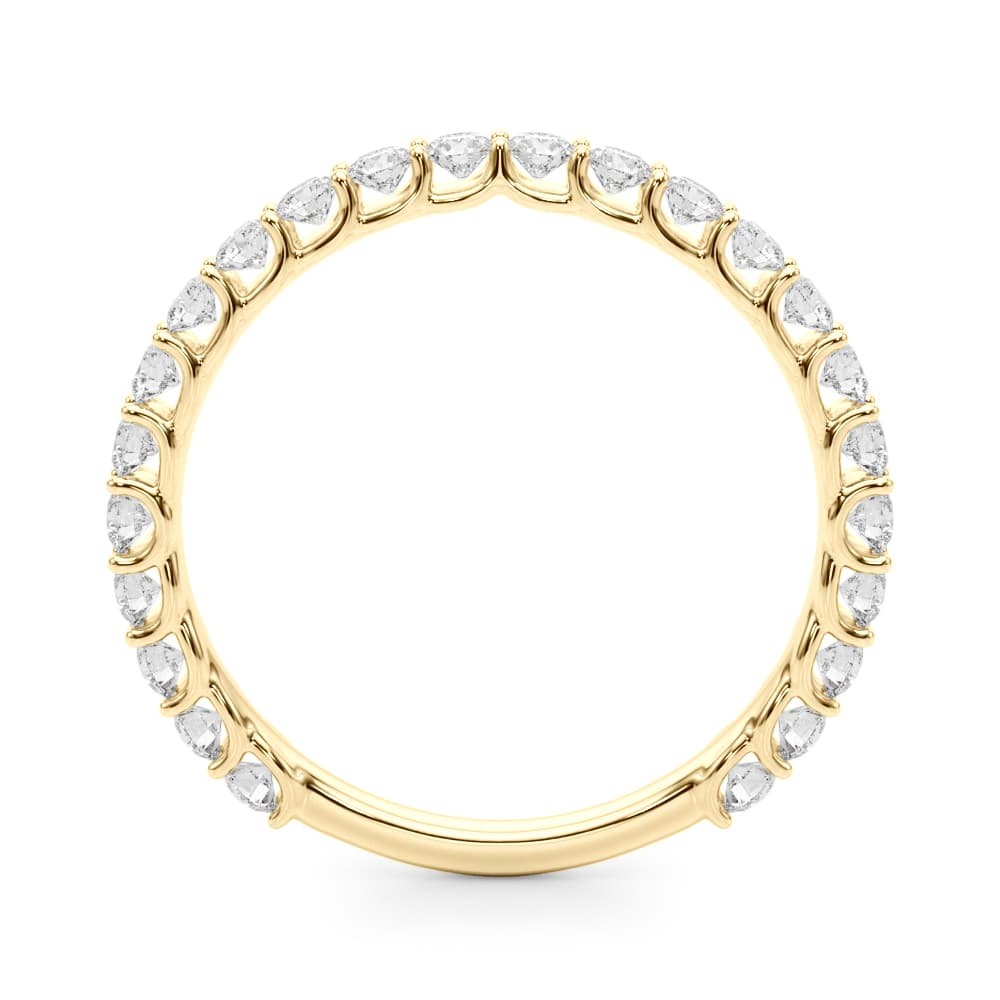 3/4 Eternity Wedding Band (0.72 ct. tw.), Side view in yellow gold
