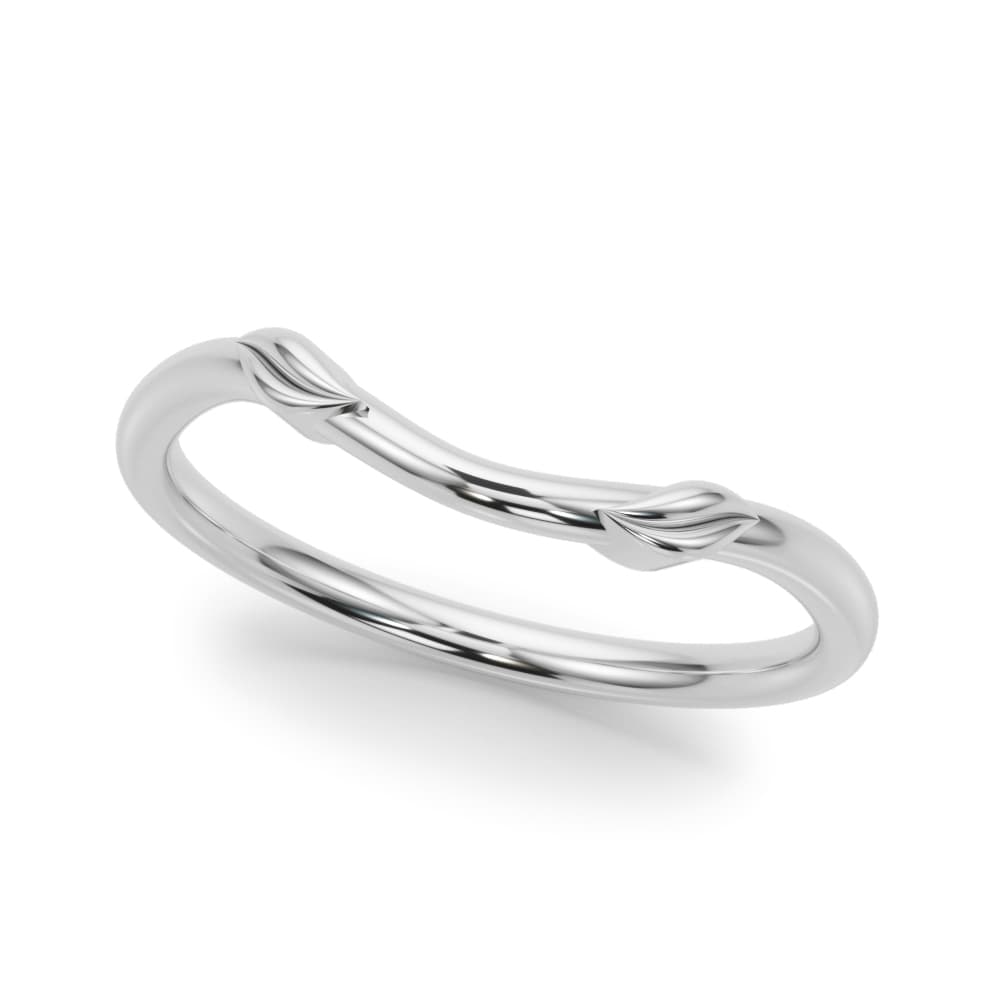 Nature-Inspired Curved Wedding Band — 1 — View 1