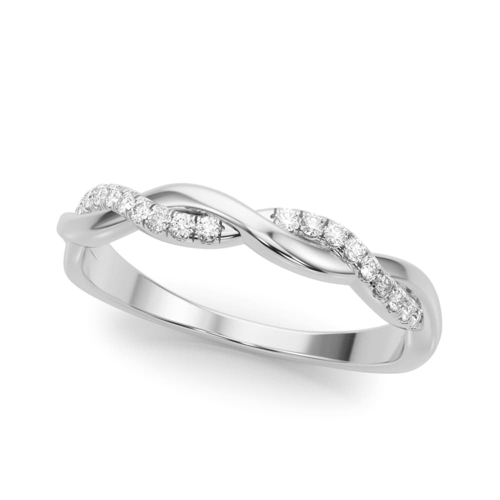 Twisting Accented Wedding Band — View 1