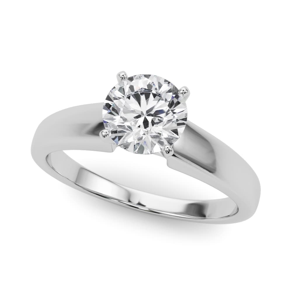 Solitaire Engagement Ring — style 51175 in 10k White Gold