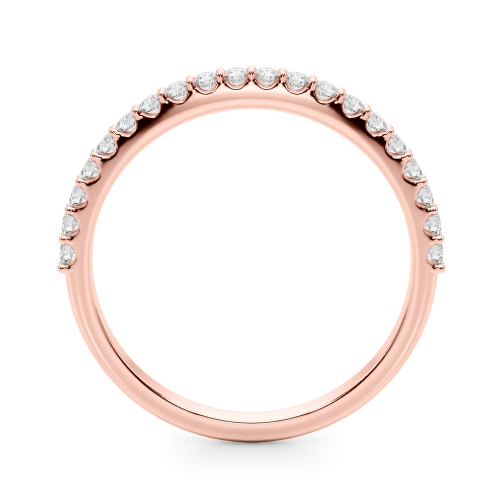 Shared Prong Wedding Band (0.3 ct. tw.), Side view in rose gold
