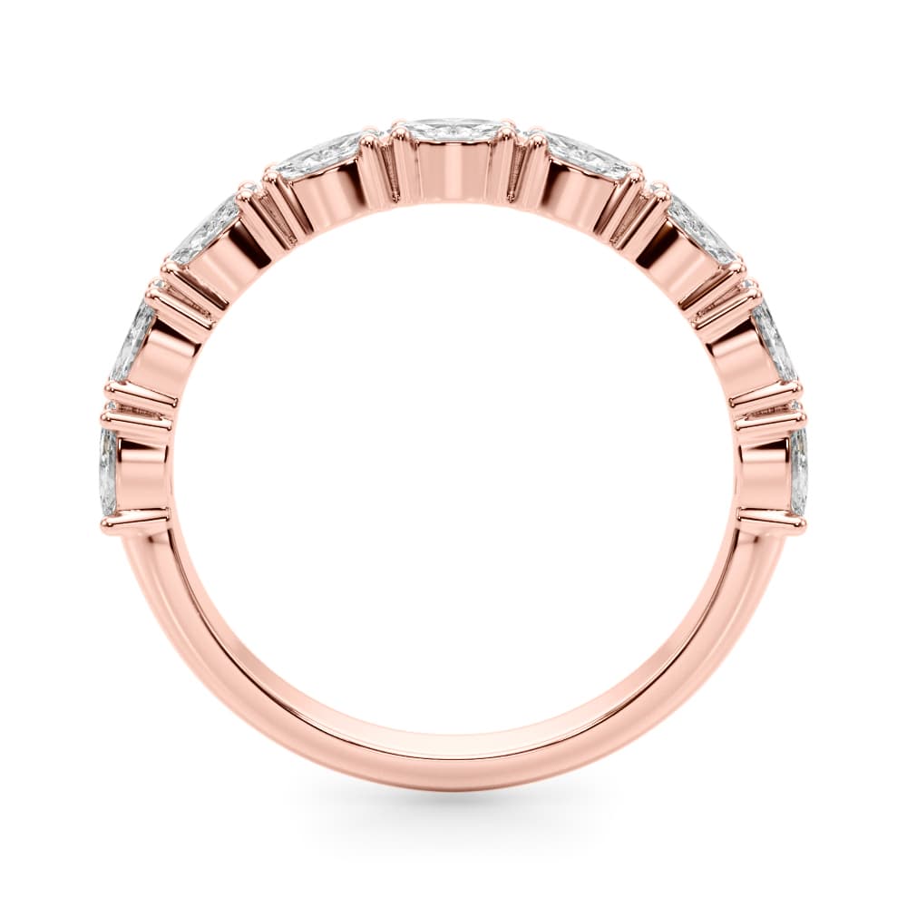 East-West Marquise Wedding Band (5/8 ct. tw.), Side view in rose gold