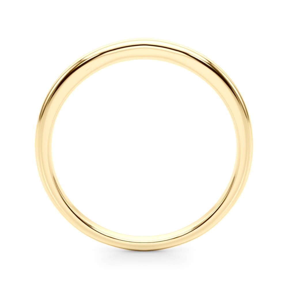 Gold Wedding Band, Side view in yellow gold