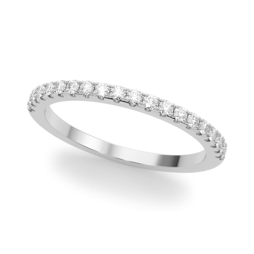 Split Prong Half Eternity Wedding Ring — View 1