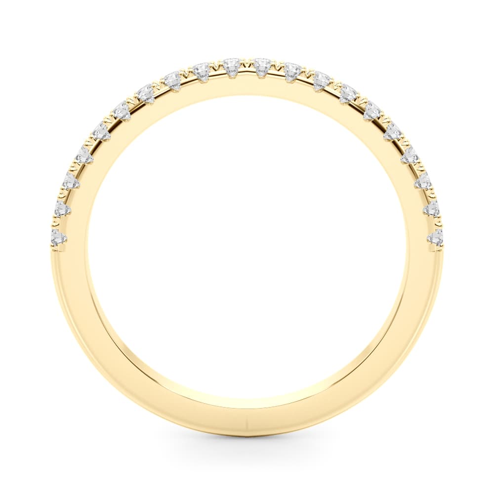 Split Prong Half Eternity Wedding Ring (0.3 ct. tw.), Side view in yellow gold
