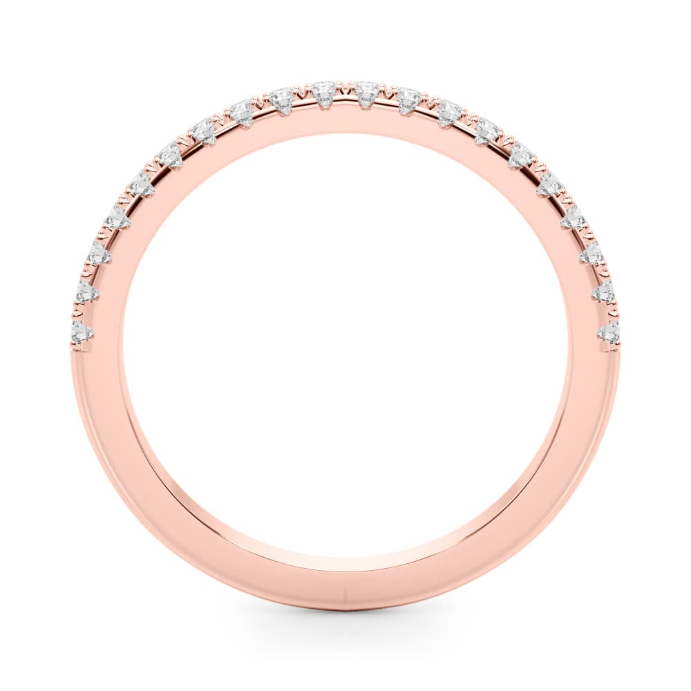 Split Prong Half Eternity Wedding Ring (0.3 ct. tw.), Side view in rose gold