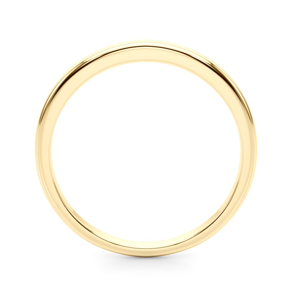 Gold Wedding Band, Side view in yellow gold