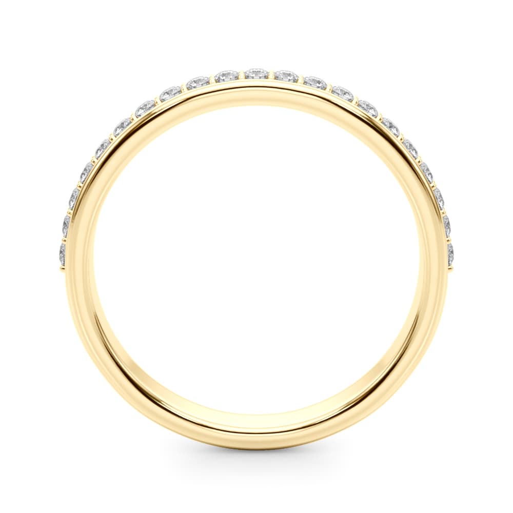 Half Eternity Wedding Bands (0.21 ct. tw.), Side view in yellow gold
