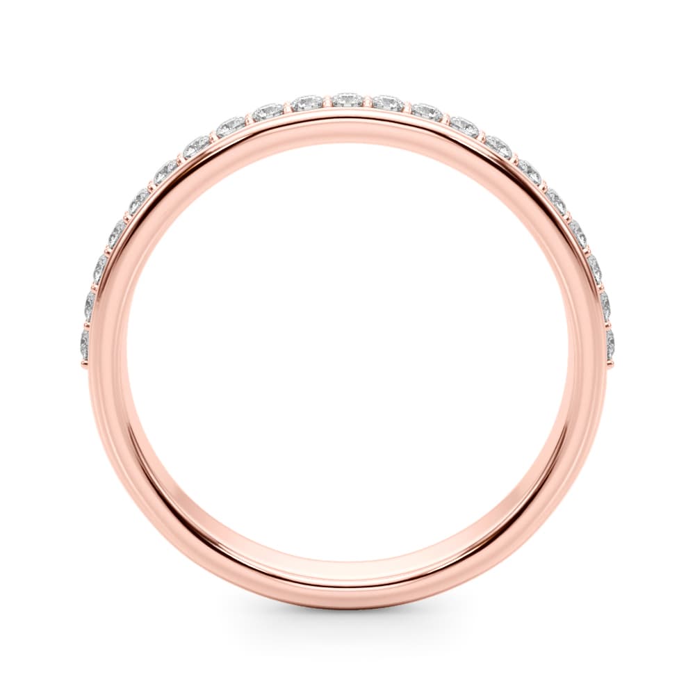 Half Eternity Wedding Bands (0.21 ct. tw.), Side view in rose gold