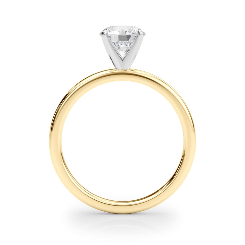 Solitaire Engagement Ring, style 51192, Side view in yellow gold