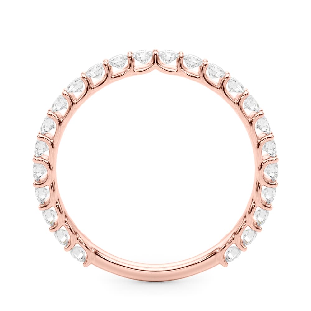 Wedding Band (0.72 ct. tw.), Side view in rose gold