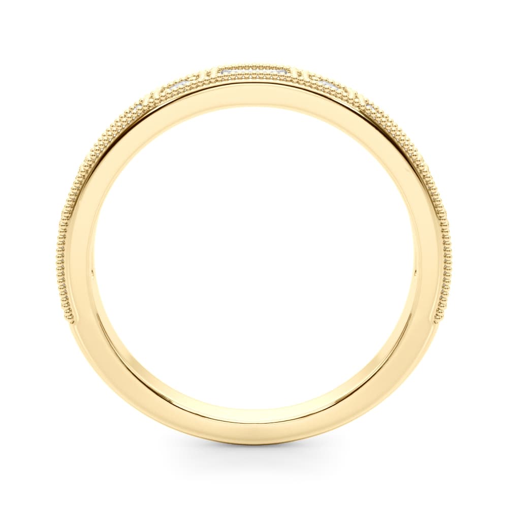 Channel Set Fancy Shape Baguette Wedding Bands (2/3 ct. tw.), Side view in yellow gold