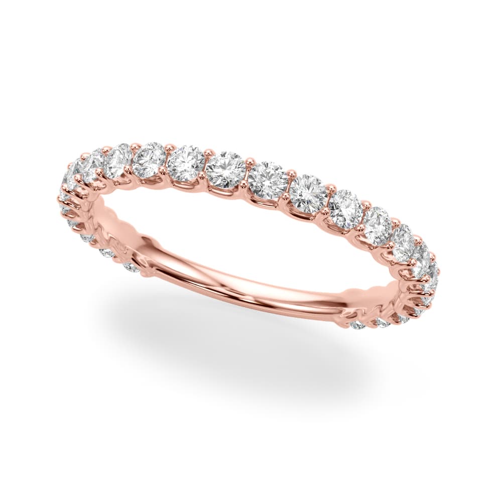 Contemporary Prong Set Bracelets (0.72 ct. tw.), Front view in rose gold