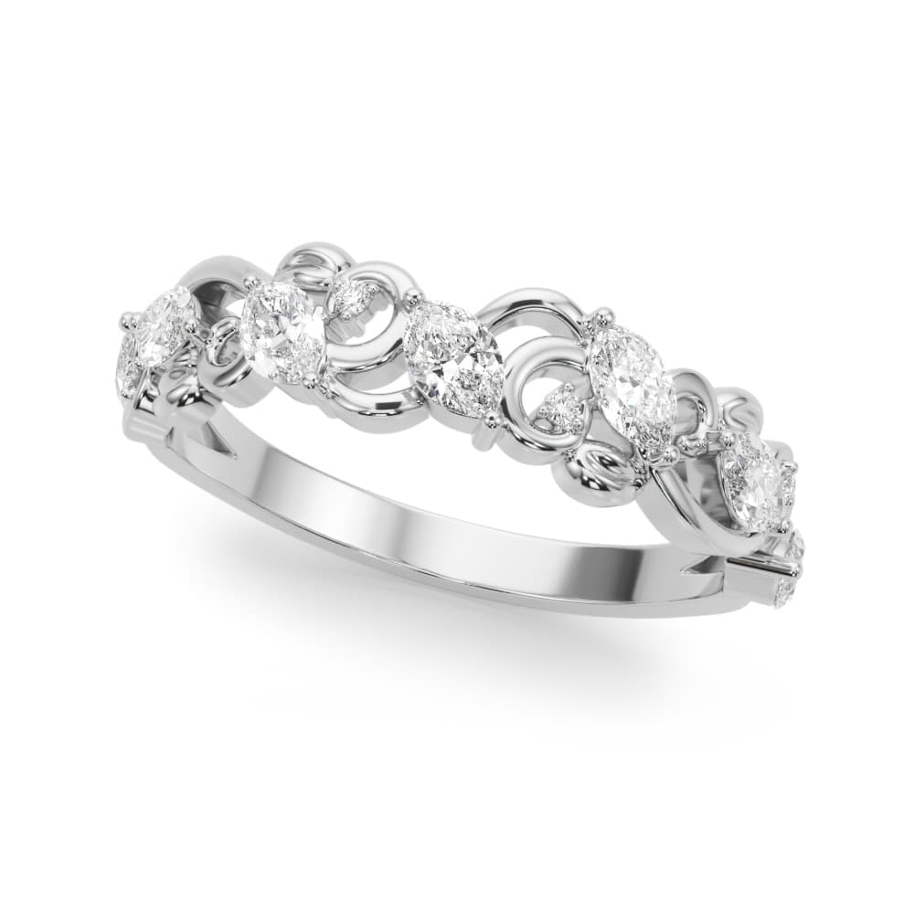 Nature Inspired Fancy Shape Wedding Band — View 1