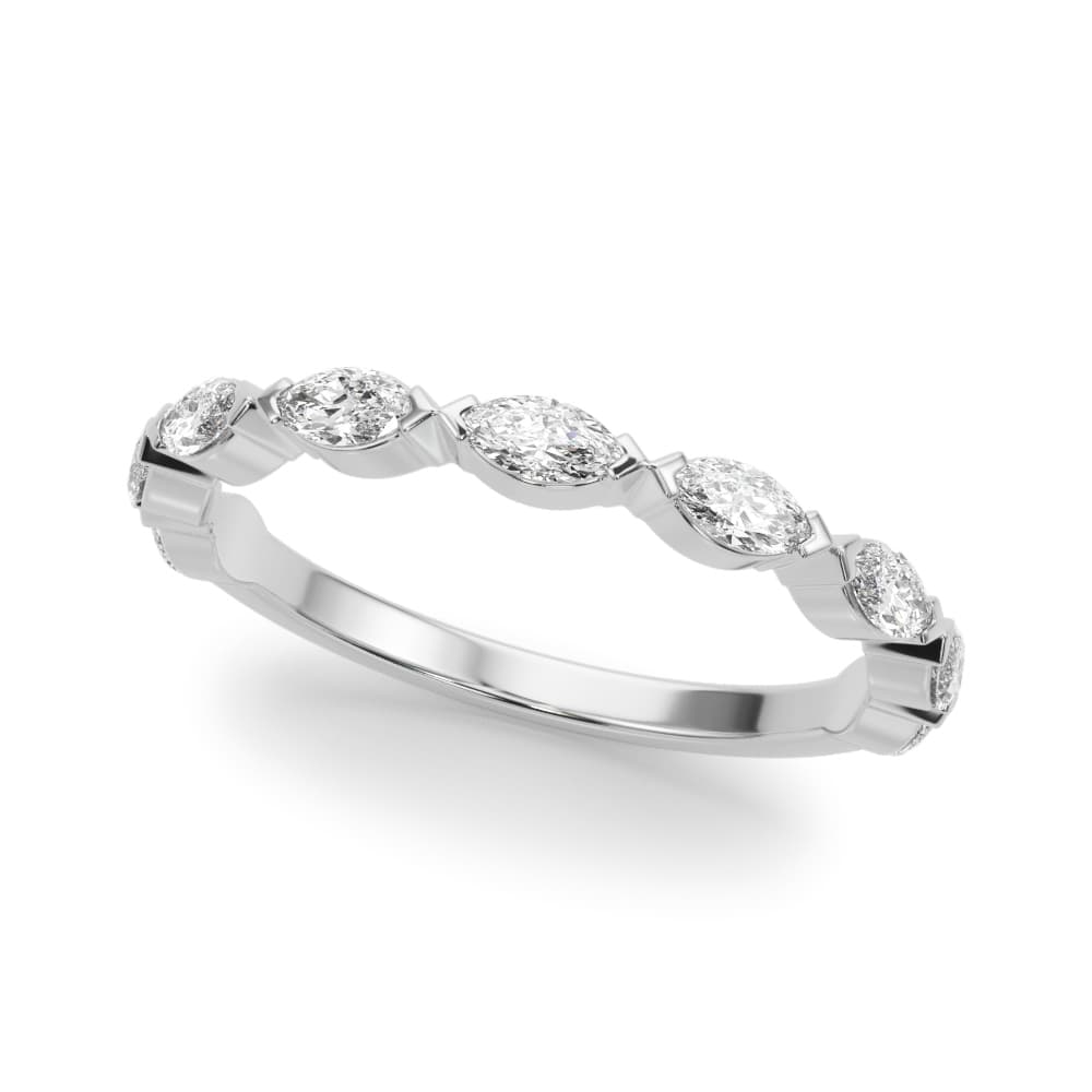 9-Stone V-Prong Marquise Band — View 1