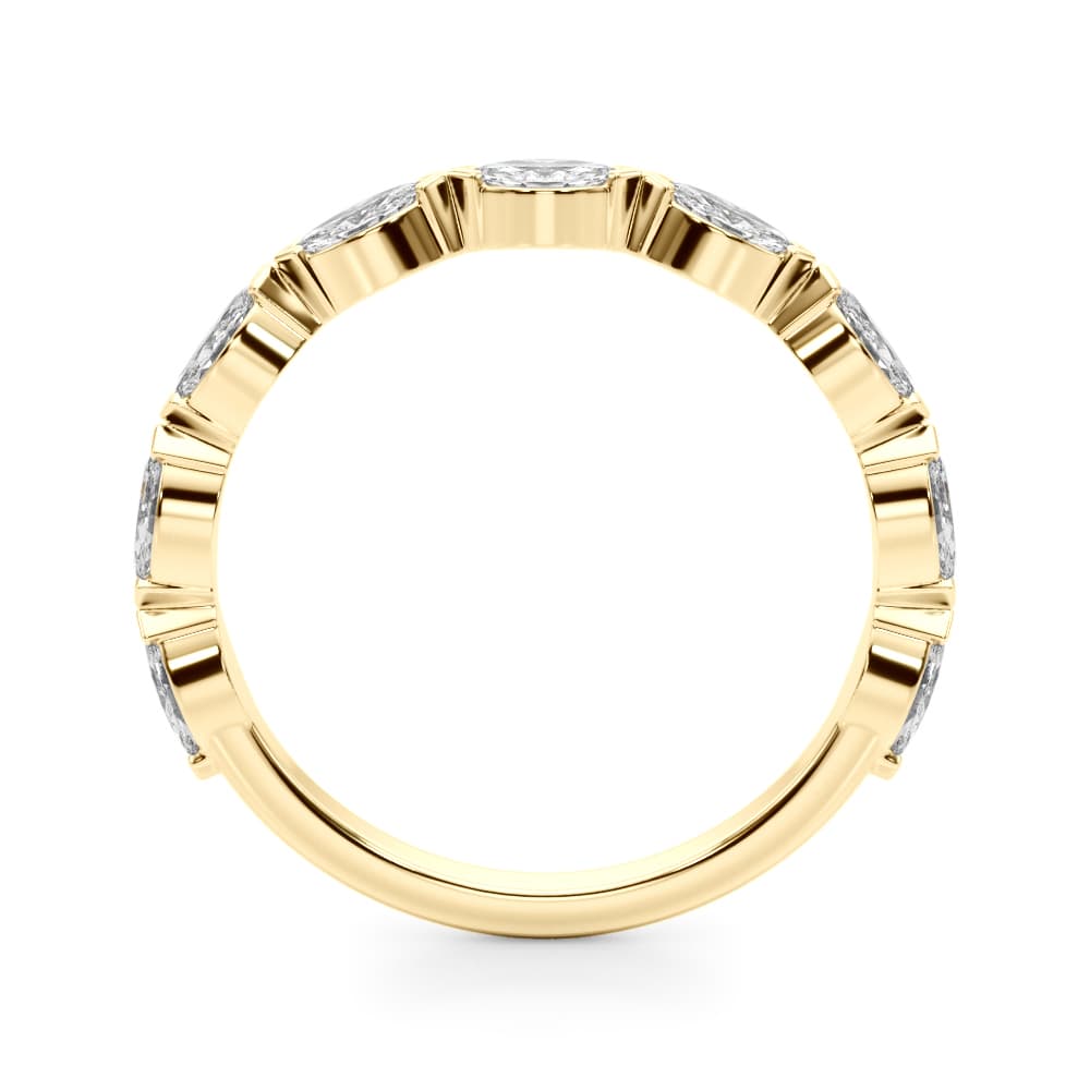 9-Stone V-Prong Marquise Band (5/8 ct. tw.), Side view in yellow gold
