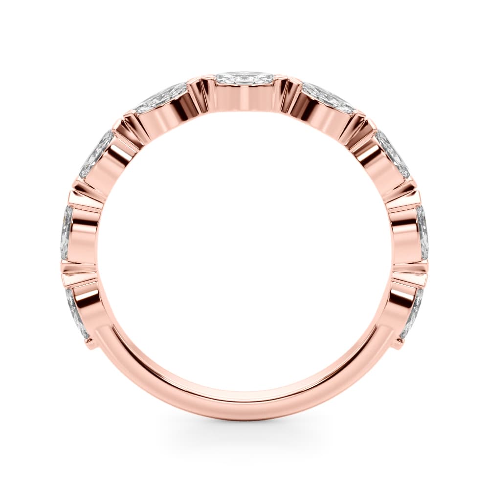 9-Stone V-Prong Marquise Band (5/8 ct. tw.), Side view in rose gold
