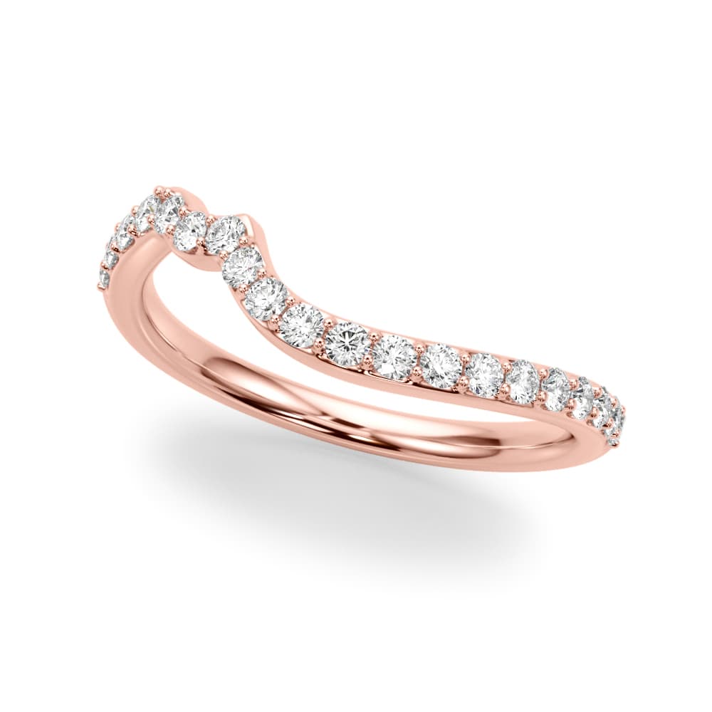 Wedding Band (0.3 ct. tw.), Front view in rose gold