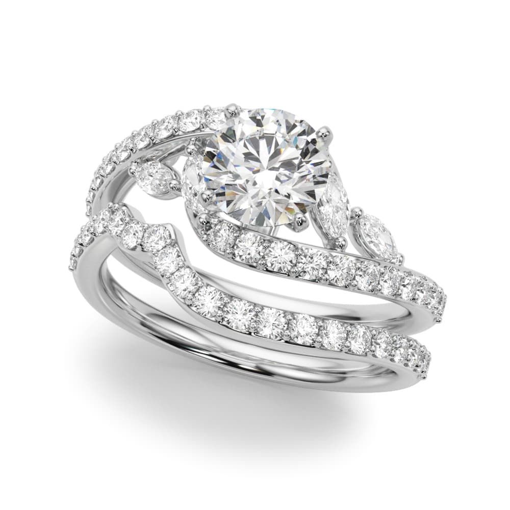 Wedding Band (0.3 ct. tw.), On hand view in white gold or platinum