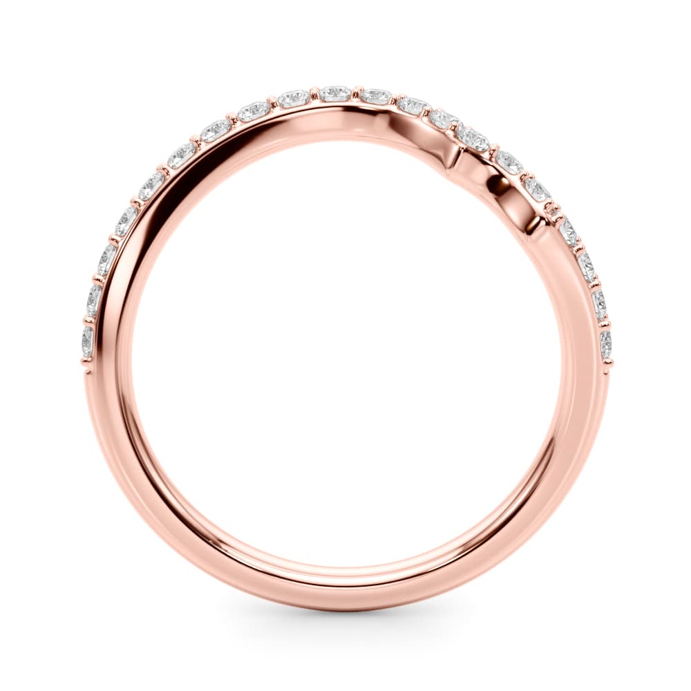 Wedding Band (0.3 ct. tw.), Side view in rose gold