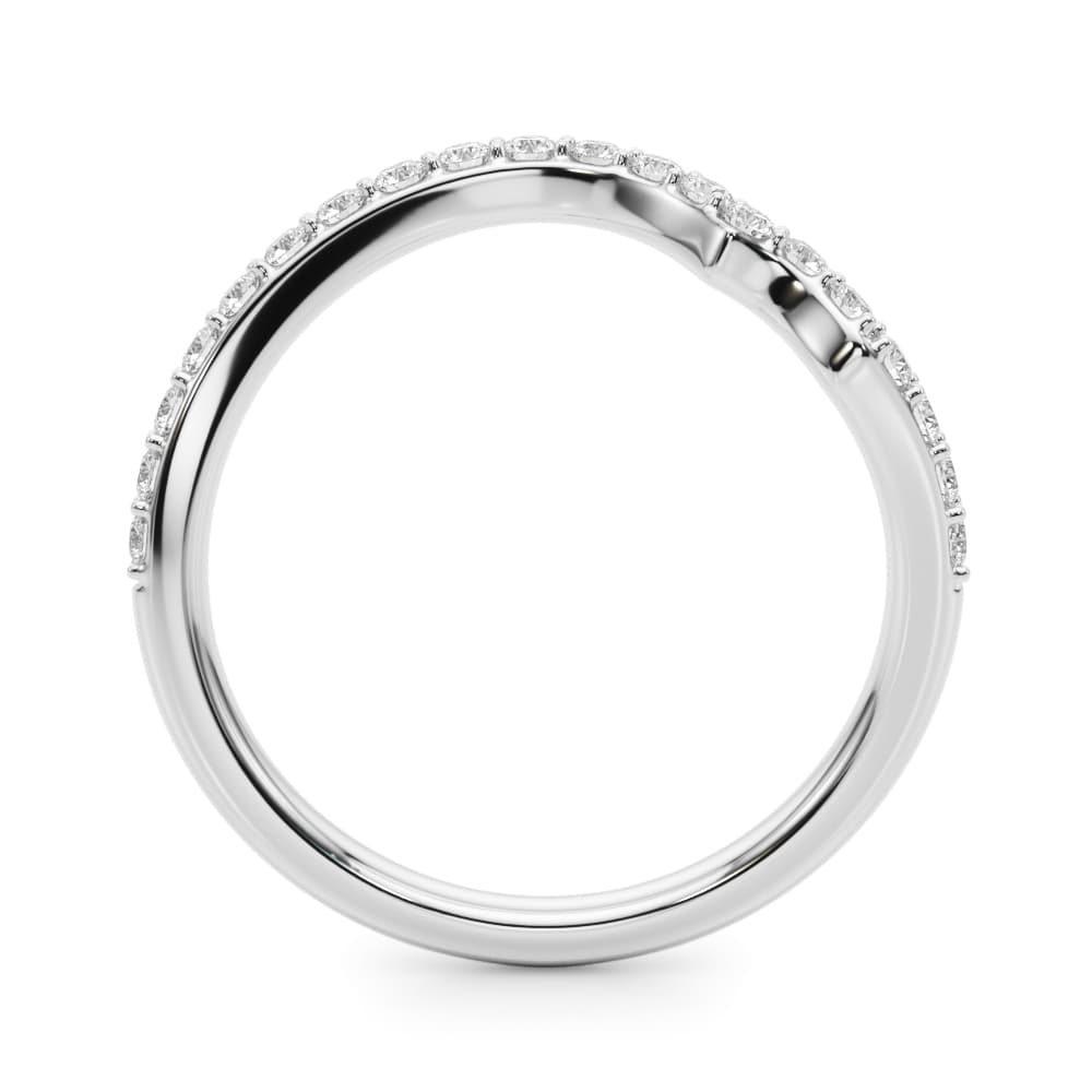 Wedding Band (0.3 ct. tw.), Side view in white gold or platinum