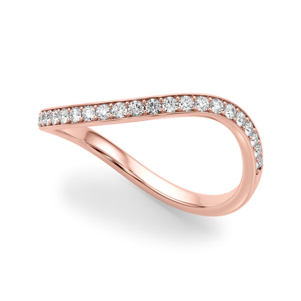 Wedding Band (0.3 ct. tw.), Front view in rose gold
