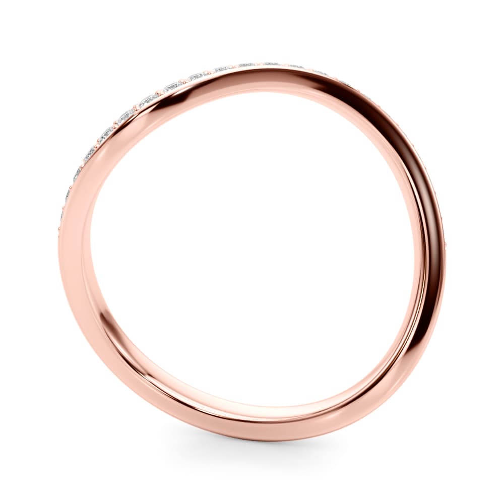 Wedding Band (0.3 ct. tw.), Side view in rose gold