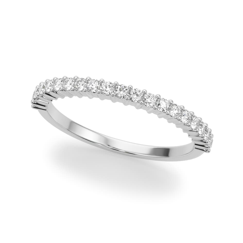 Shared Prong Wedding Band — .04 PTS — View 1