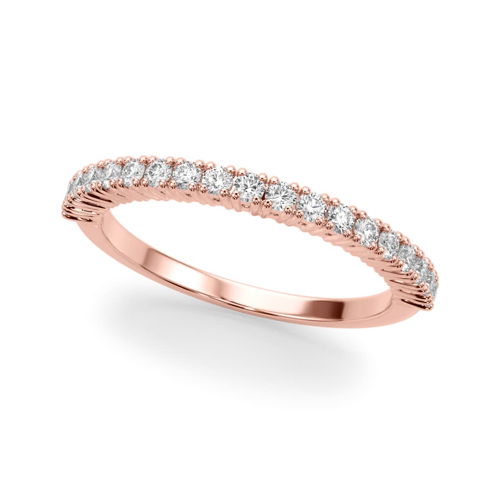 Straight Diamond Wedding Band (0.96 ct. tw.), Front view in rose gold