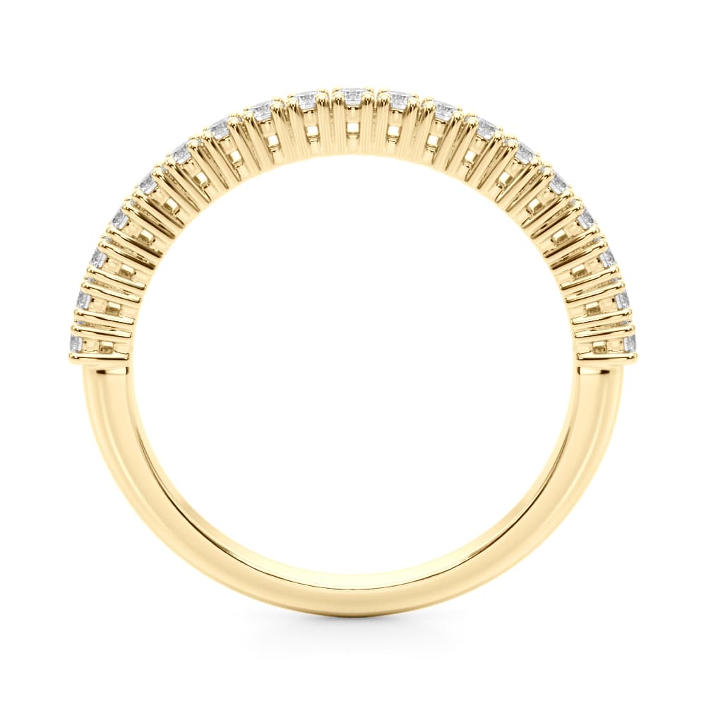 Straight Diamond Wedding Band (0.96 ct. tw.), Side view in yellow gold
