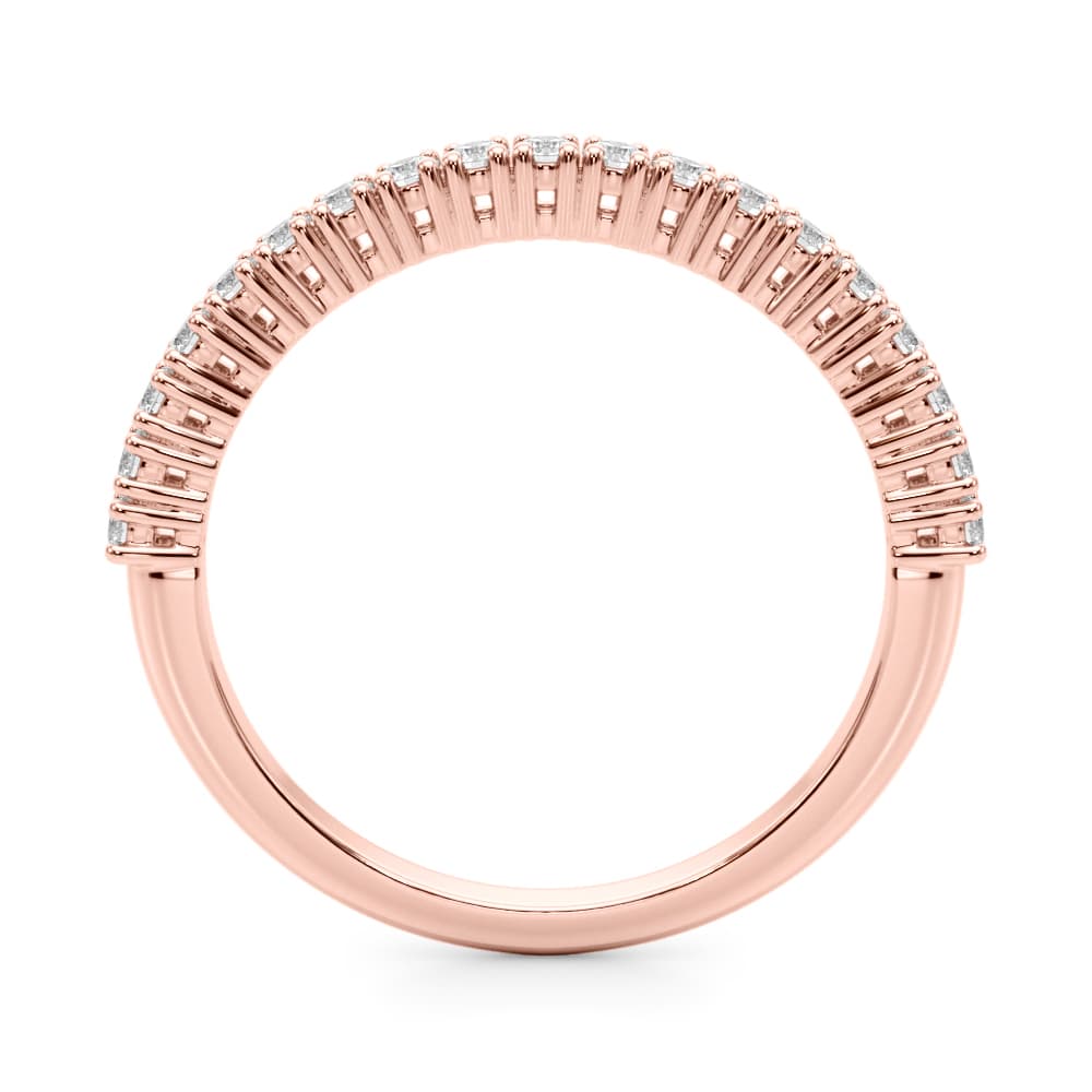 Straight Diamond Wedding Band (0.96 ct. tw.), Side view in rose gold