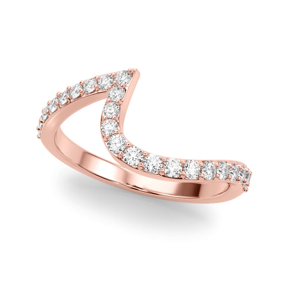Wedding Band (3/8 ct. tw.), Front view in rose gold