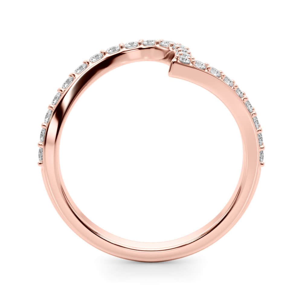 Wedding Band (3/8 ct. tw.), Side view in rose gold