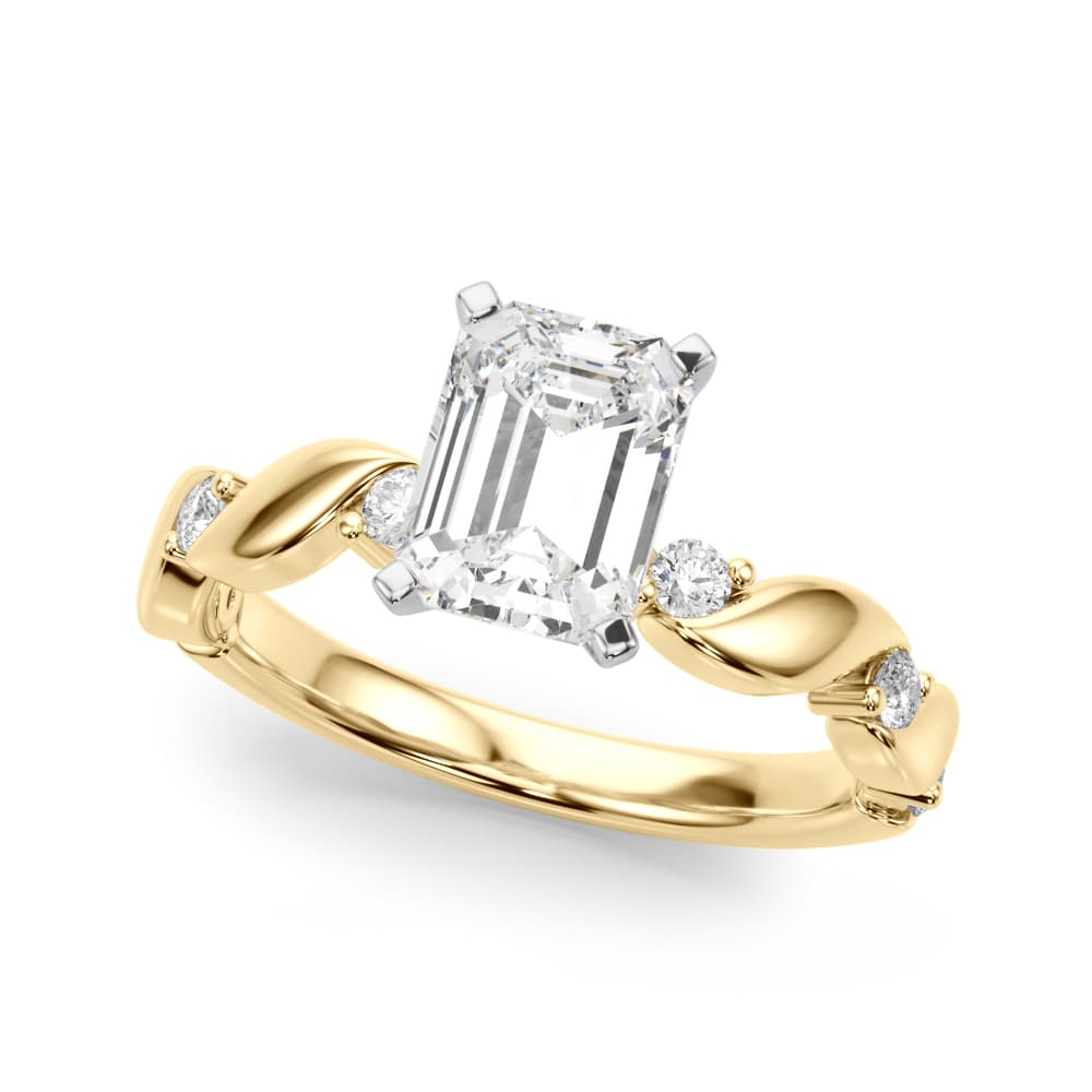 Twisting Engagement Ring, style 51248, Front view in yellow gold