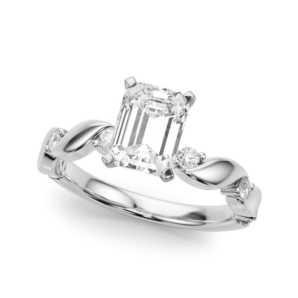 Twisting Engagement Ring — style 51248 in 10k White Gold