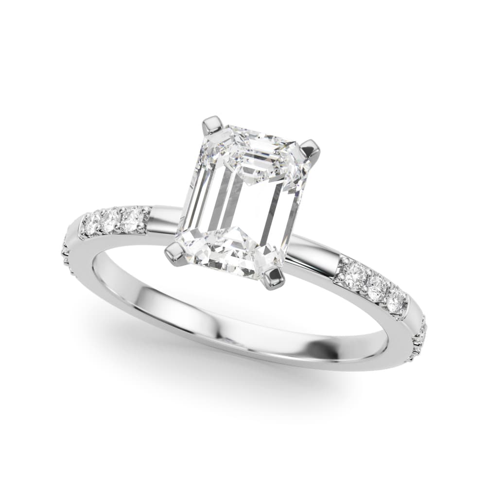 Contemporary Engagement Ring — style 51251 in 10k White Gold