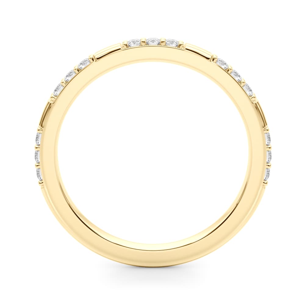 Contemporary Wedding Band (0.22 ct. tw.), Side view in yellow gold