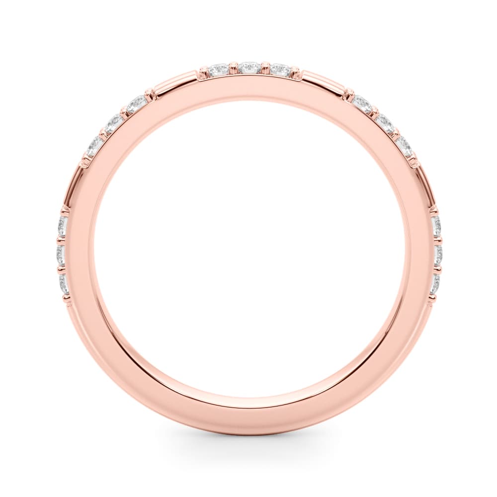 Contemporary Wedding Band (0.22 ct. tw.), Side view in rose gold