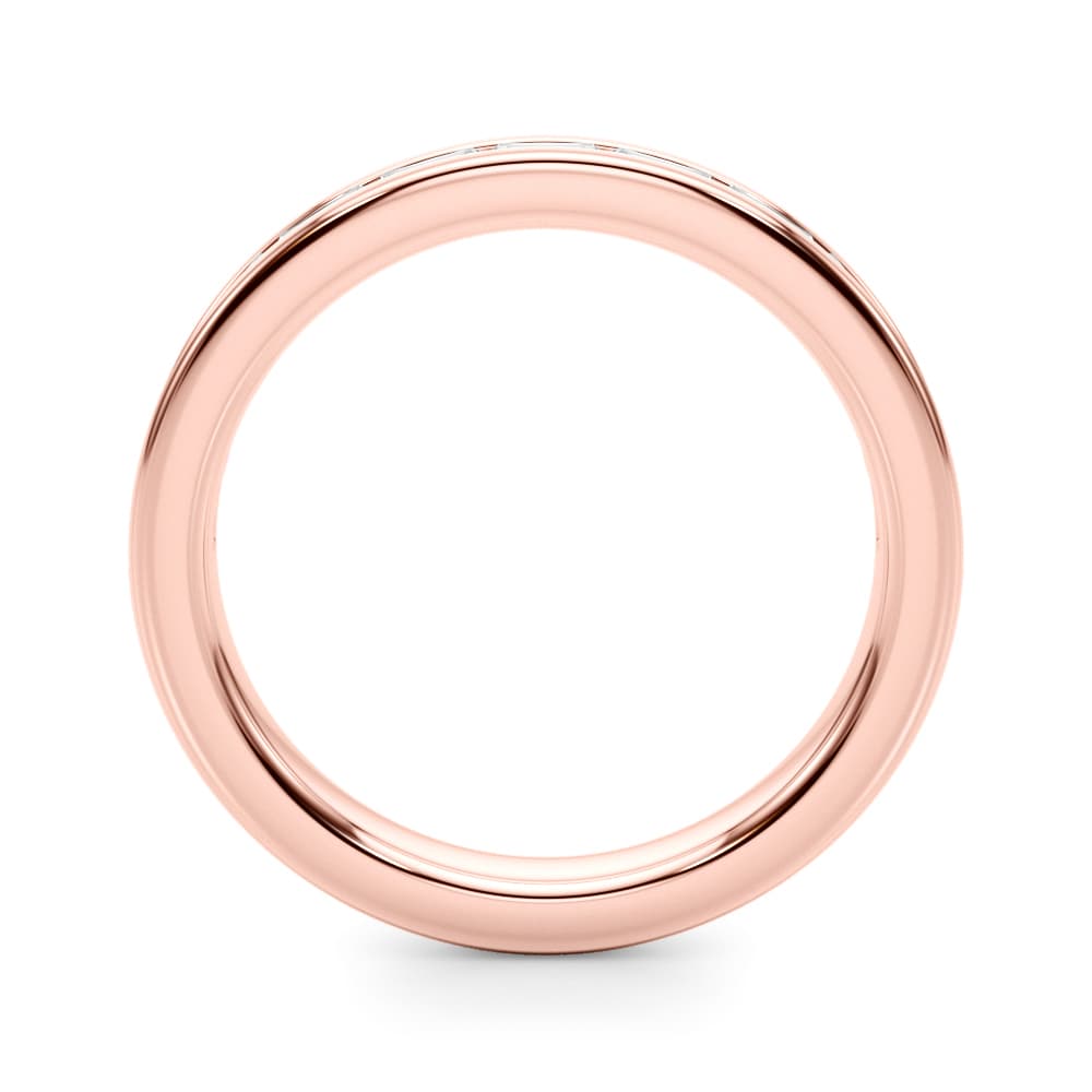 Channel Set Baguette Wedding Band (0.55 ct. tw.), Side view in rose gold