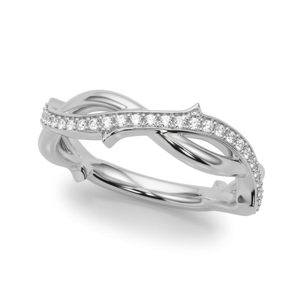 Twisting Thorn Wedding Band — View 1